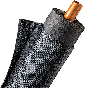 Electriduct 3 Inch HVAC Protective Sleeve Wrap Around Existing Foam Insulation UV Weather Resistant Outdoor Pipe Protection Cover for Heat Pump A/C Air Conditioning Copper Line Sets - 6 Feet