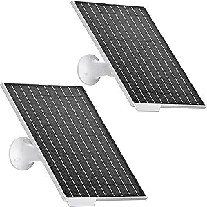 2 Pack 9W Solar Panels- IP65 Waterproof, High Efficiency Charger with 10FT USB-C Cable and Micro USB Adapter, Works in -4F~176F, for Outdoor Cameras, Smartphones and All DC 5V Devices