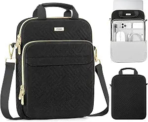 MoKo 15-inch Puffer Laptop Sleeve Shoulder Bag Carrying Case with Handle