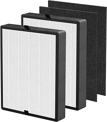 45i True HEPA Replacement Filter Compatible with BreatheSmart Flex and 45i Air Cleaner Purifier, 2 HEPA Filters with 2 Carbon Pre-Filters, B4-Pure Filter Part # B4-Fresh / FL40-Silver-Carbon, 2 Pack