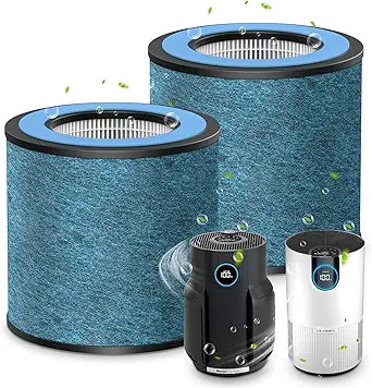 HP152 HP102 NeverChange Replacement Filter Compatible with Shark HP152/ HP102/ HP102PET/ HP100/ HP130/ HP132/ HC450/ HC451/ HC452/ HC455 Air Purifi-ers, HEPA & Activated Carbon #HE15FKPET