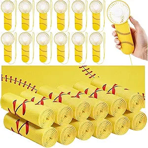 24 Pcs Softball Team Gifts Set, Includes 12 Pcs Softball Cooling Towels and 12 Portable Fans, 40"x12" Workout Sport Towels Mini Handheld Fan for Sport Party Favors (Battery Not Include)