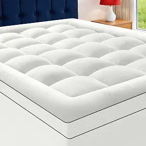 Queen Size Mattress Topper for Back Pain, Soft Extra Thick Pillow Top Mattress Pad Cover with 1000GSM Down Alternative Filler, Cooling Breathable Plush Bed Topper Protector (8-21" Deep Pocket)