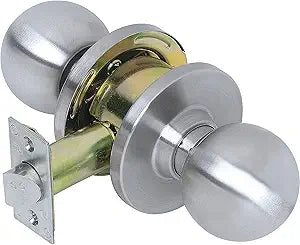Tell CL100020 Empire Grade 2 Heavy-Duty Passage Knob, Satin Stainless Steel, 9" x 3" x 8.5"