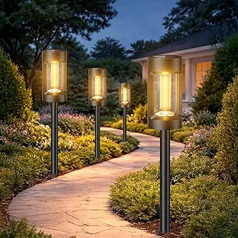Solar Lights Outdoor8 Pack Solar Pathway Lights with Acrylic Wick and 3000K IP65 Waterproof Lights for Lawn Patio Walkway Driveway Decor Landscape