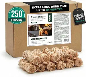 Tumbleweed Fire Starters 250 Pack, Natural Wood Wool