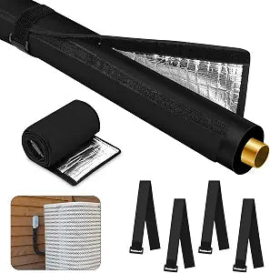 Hysagtek HVAC Copper Pipe Insulation Cover - 72x10.2 Inch 600D Oxford Waterproof Flexible Air Conditioner Line Insulation Cover Anti-Freezing Sleeve for Central AC Mini Splits