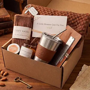 Get Well Soon Gift Baskets for MenWomen, 9 Pcs Self Care Package with Plush Blanket Coffee Cup, Gifts Box for Father' Day, After Surgery Feel Better Sympathy Gifts