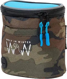 Quickdraw Dog Treat Pouch Training Bag with Poop Bag Dispenser, Clicker Holder and Waist Belt Hands-Free, Reflective and Durable for Puppy Training, Walks and Hikes (Blue/Camo)
