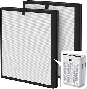 F1 Replacement Filter Compatible with Ameifu F1 Double-Sided Air Cleaner Purifier for Home Large Room Up to 2200 Sq Ft, MF-F1 3-in-1 Filter of Premium Filters and Activated Carbon, 2 Pcs (1 Set)