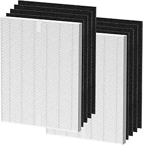 D360 Replacement Filter D3 Compatible with Winix D360 Air Puri-Fier, 2 H13 True HEPA Filters + 8 Activated Carbon Pre-Filters, Part Number 1712-0101-02