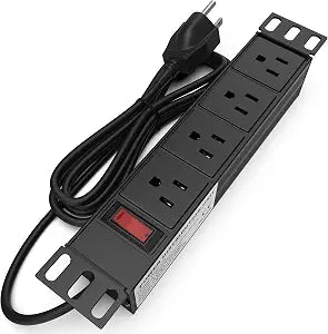 10" Mini Rack PDU - 1U (4 Outlet) for 10in Network Cabinet - Tupavco TP1713