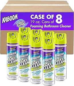 Kaboom 5703700071CT Foamtastic Bathroom Cleaner, Fresh Scent, 19 oz Spray Can, 8/Carton