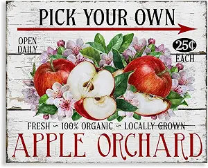 Rustic Orchard Apples Country, 24 x 30 Inch Canvas Wall Art