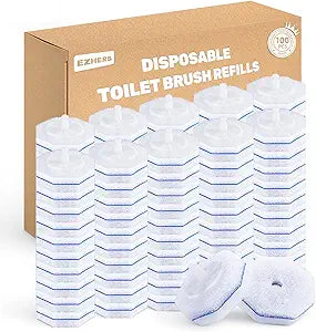 100 Count Toilet Wand Refills Compatible for Clorox, 5X Cleaning Power Toilet Bowl Cleaners & High-Density Disposable Toilet Brush Scrubber - No Falling Apart, Instant Foam Cleaning