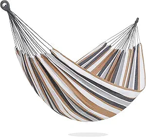 PNAEUT Double Hammocks for Outside, Replacement Outdoor Tree Hammock for Indoor Patio Porch Garden (Coffee, Medium)