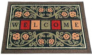 Machine Washable Floral Border Design Non-Slip Rubberback 20x30 Traditional Area Rug for Kitchen, Bedroom, Entryway, Bathroom, 20" x 30", Multicolor