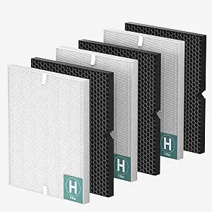 Improvedhand 116130 Replacement Filter H Compatible with Winix 5500-2 AM80 PlasmaWave Air Purifier, 3-in-1 Great High-Efficiency Materials with Activated Carbon Filter, 3 Set