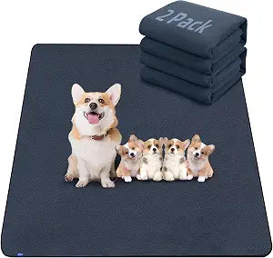 Sunsleek Reusable Puppy Pads 36"x48" 2 Pack Super Absorbent, Non-Slip, Washable Dog Pee Pads for Playpen, Crate, Floor, Waterproof Pet Training Mats for Quick-Dry Whelping Pads & Incontinence