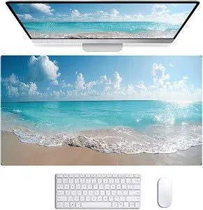 Beautiful Scenery XL Mouse Pad Accessories Decorative Ocean Beach Mouse Pad