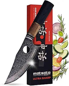 Matsato Osuren Chef Knife 6.3 Inch Japanese Stainless Steel Kitchen Knife, Professional Chefs Knife for Cooking, Meat Cutting Knife, Chopping Knife, Sharp Kitchen Knives for Cooking & Food Prep