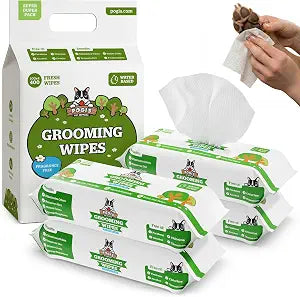 Pogis Dog Wipes Hypoallergenic Pet Wipes for Paws, Body & Butt Cleaning & Hydrating, Fragrance Free, 400 Count