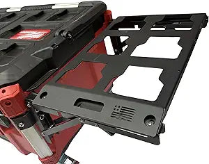 for Milwaukee Packout Compatible Foldable Side Mount Rack Heavy Duty Side Storage Organizer, Wall & Floor Installation, 100LB Capacity, Toolbox Accessory (black, 1)
