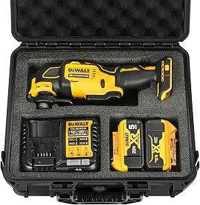 Case for Dewalt Oscillating Multi Tool - Waterproof Hard Tool Box for Dewalt Multi-Tool: DCS356B | DCS354B | DCS353B, Power Tool Kit Bag for Dewalt 20V Max Oscillating Tool/Battery/Charger (Case Only)