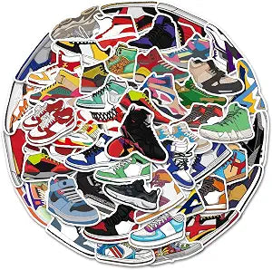 Sneakers Stickers Vinyl Skateboard 50Pcs Cool no Repeat Notebook Guitar Trolley case Waterproof car Graffiti Stickers The Teen Boys and Girls