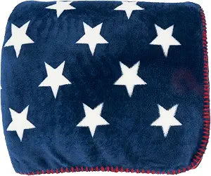 SARO LIFESTYLE American Flag Sherpa Throw Blanket Patriotic Stars & Stripes Cozy Throw for Memorial Day, Fourth of July & Everyday Comfort, Red, 60"x80"