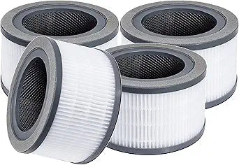 Nispira Vista 200 3-in-1 True HEPA Carbon Filter Replacement for Levoit Air Purifier Part Vista 200-RF. 4 Packs