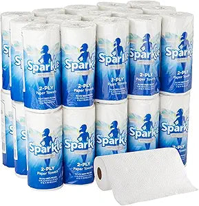 Georgia-Pacific Sparkle Professional Series 2-Ply Perforated Kitchen Paper Towel Rolls by GP PRO (Georgia-Pacific), 2717201, 70 Sheets Per Roll, 30 Rolls Per Case