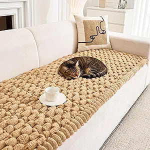 Plush Couch Cover for Dogs Non Slip Pet Sofa Protector, Ultra Soft Washable Couch Cover for Pets, Anti-Slip Backing Furniture Protector for Cats & Dogs, Fits Standard & L-Shape Sofas (3 Sizes)