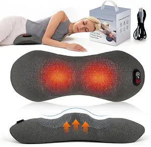 Smooth Spine Triple Fusion Back Massager with Heat - Sciatica Pain Relief & Spine Decompression Device, Deep Tissue Massager for Lower Back Pain, Office Chair and Home Use for Chronic Sufferers