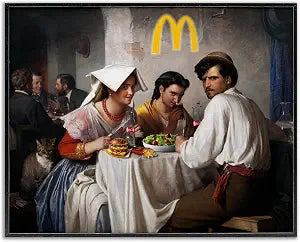Funny Burger Joint Pop Art Classics, 16 x 20 Inch Framed Gicle Print