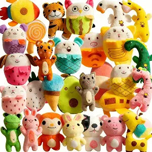 30 Pcs Dog Squeaky Toys, Cute Plush Small Dog Toys with Squeakers, Interactive Puppy Chew Toys for Small Medium Dogs to Keep Them Busy