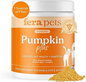 Fera Pets Cat & Dog Pumpkin Plus Fiber Supplement - Powder, 90 Scoops