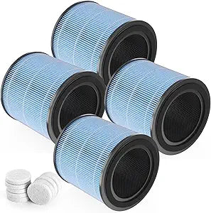 4-Pack AP0601 Replacement Filter Compatible with AIRTOK AP0601 Air Purifier, Part # AP0601-RF, with Aromatherapy Tablets