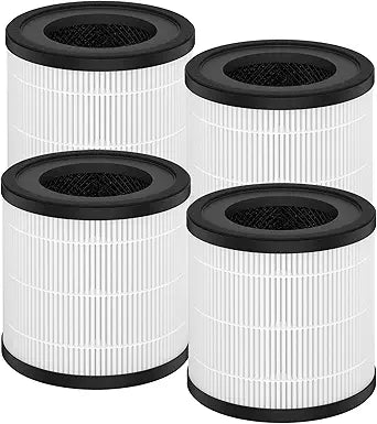 KJ150 KJ910 SY910 Replacement Filter Only Compatible with Druiap KJ150, Muliap & Generic KJ910, Cwxwei SY910 Model Air Purifier, H13 True HEPA Filter, Not for Druiap KJ80, 4 Pack