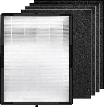 LP350 True HEPA Replacement Filter Compatible with LivePure Aspen Series LP350TH and LP350THP Air Purifier, includes 1 H13 HEPA Filter and 4 Pre-Filters, Part # LP-HF350 & LP-PF900