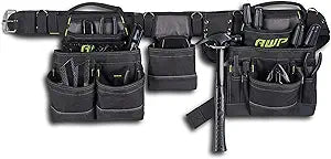 AWP Tool Belt Tool Rig, Durable Premium Utility Belt Organizer for Men & Women, Utility Work, Electrician, Mechanic