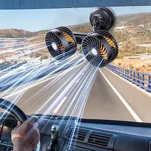 Rechargeable 4000mAh Battery Powered Fan for Car Windshield Wall