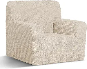 Armchair Cover Stretch Chair Covers for Living Room - Thickened Fabric Pet Furniture Protector, Durable Washable Slipcovers for Couches and Sofas (Ivory, Small Chair)