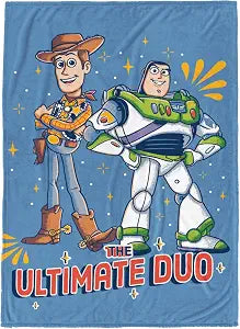 Jay Franco Kids Plush Throw Blanket Soft & Cozy Fleece Throw for Bedroom & Couch Dcor, Official Licensed Product, Blue - Toy Story, 60x90 - Large Blanket