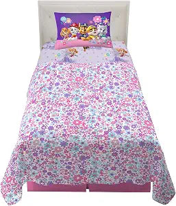 Paw Patrol Girls Kids Bedding Super Soft Microfiber Sheet Set, Twin, (Official) Nickelodeon Product By Franco