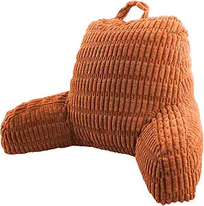 Reading Pillows for Sitting in Bed Adult, Back Rest Pillow for Sitting Up in Bed and Couch, Back Support Chair Pillow Support for Adult Backrest Pillows for Reading (Orange)