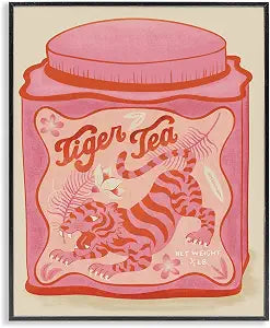 Tiger Tea Traditional Style, 11 x 14 Inch Framed Gicle Print