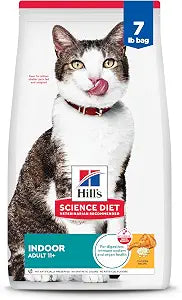 Hill's Science Diet Indoor, Senior Adult 11+, Easy Litter Box Cleanup, Dry Cat Food, Chicken Recipe, 7 lb Bag