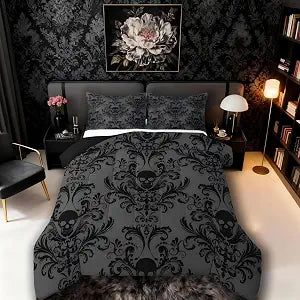 Erosebridal Adults Black Comforter Set Damask Bedding Set Queen Size