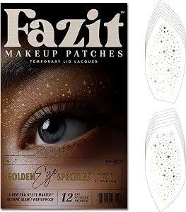 Fazit Makeup Patches - Golden Eye Speckles - Glow Up Make-Up Patches - Cute Glitter Makeup Accessories for Women - Cosmetic Glitter for Face